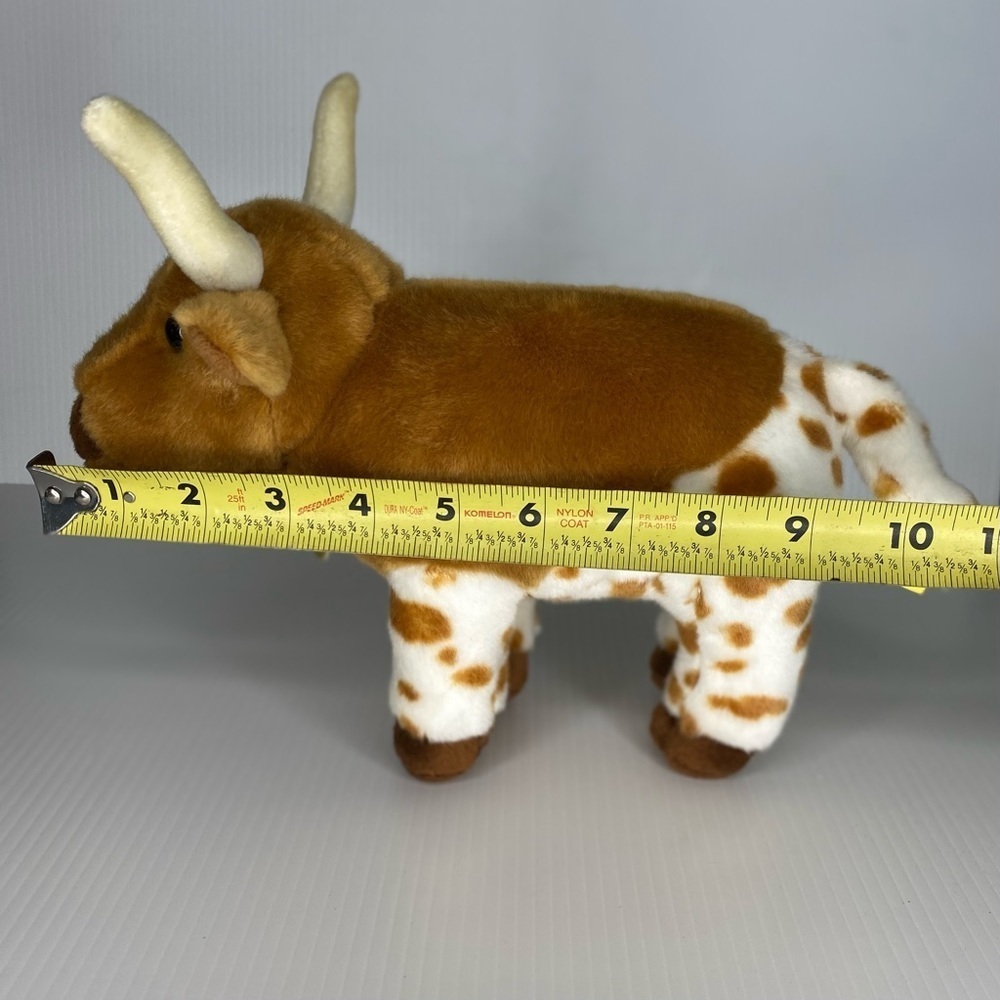 Realistic Plush 11” Cow Texas Longhorn Bull Steer Miyoni by Aurora 2019 - Picture 10 of 11